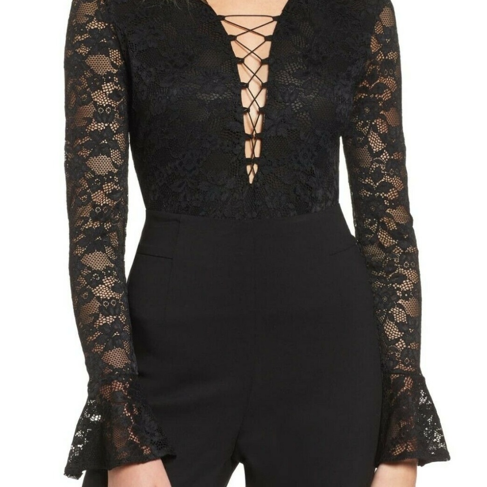 Wayf Hunter Lace-Up Bodysuit Size S